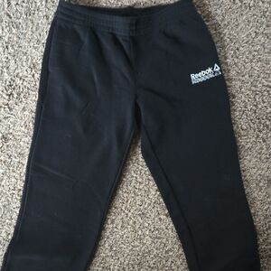 Reebok Womens Black Sweatpants with White REEBOK Logo